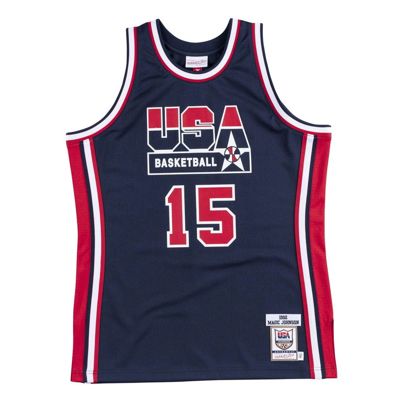 Jersey Mitchell & Ness Team USA 1992 'Magic Johnson 15' Jersey Sininen | AJY4GS18413-USANAVY92EJH