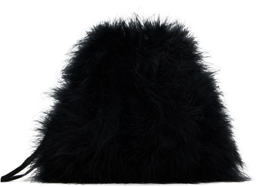 Käsilaukku Yves Salomon Yves Salomon Mini Feather Pouch Musta | 26W24EAA300XXPLUX