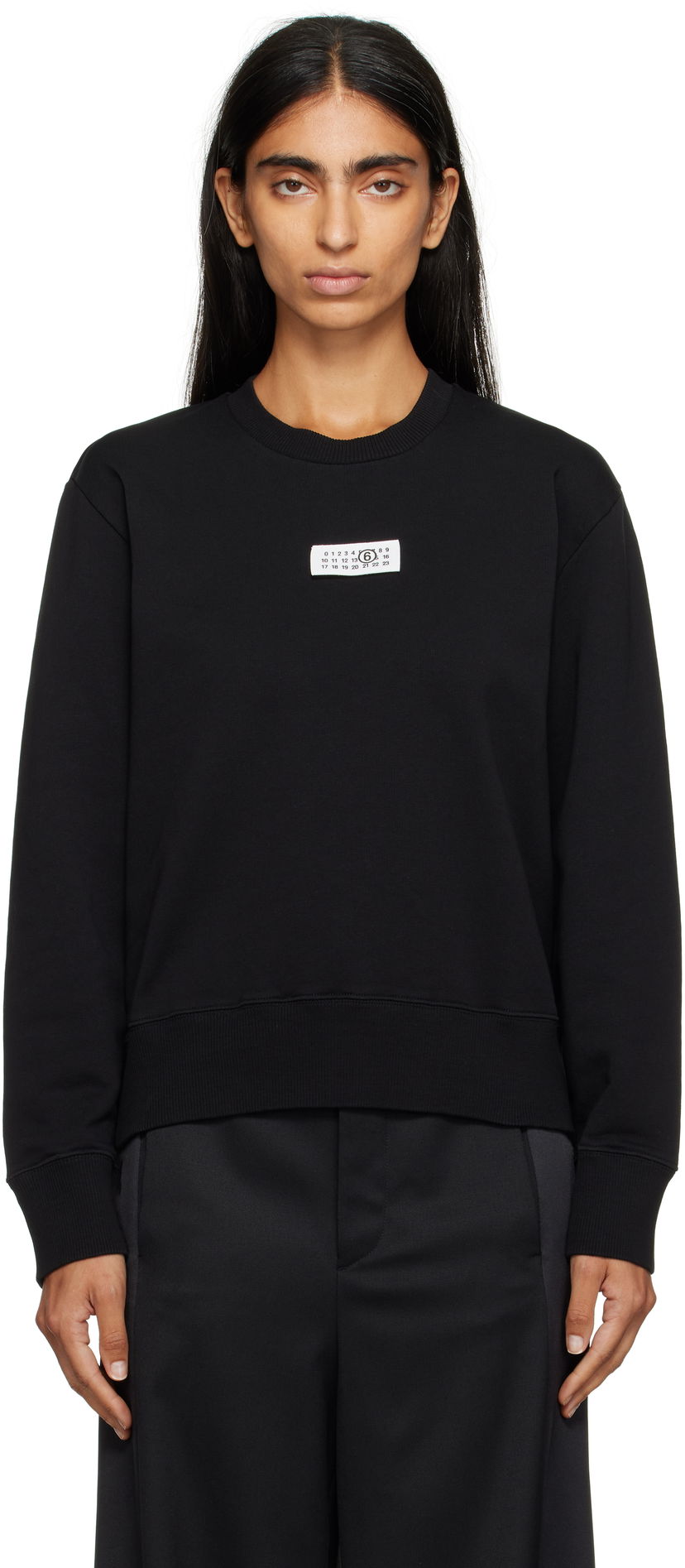 Huppari Maison Margiela MM6 Maison Margiela Logo Patch Sweatshirt Musta | S52GU0247 M25025