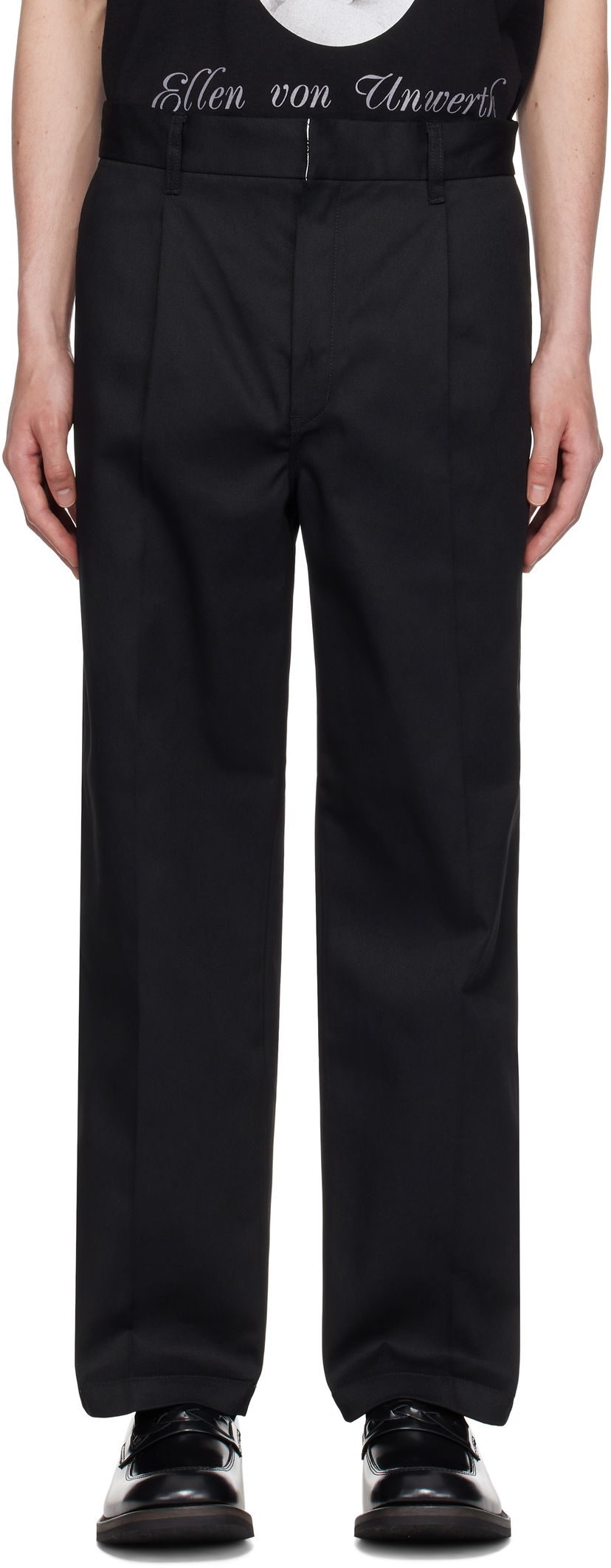 Housut WACKO MARIA WACKO MARIA x Dickies Edition Pleated Trousers Musta | 25SS-WMP-DC01