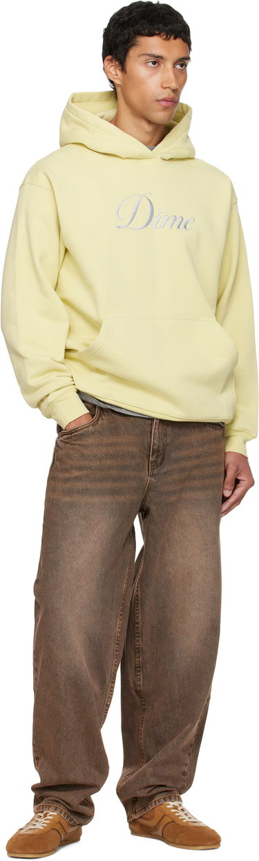 Huppari Dime Dime Cursive Hoodie Keltainen | DIMEFA2556CRE, 3