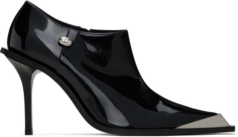Vaatteet Diesel Diesel D-Tona SC Patent Leather Heeled Ankle Boots Musta | Y03531 PS598 D-TONA D-TONA SC