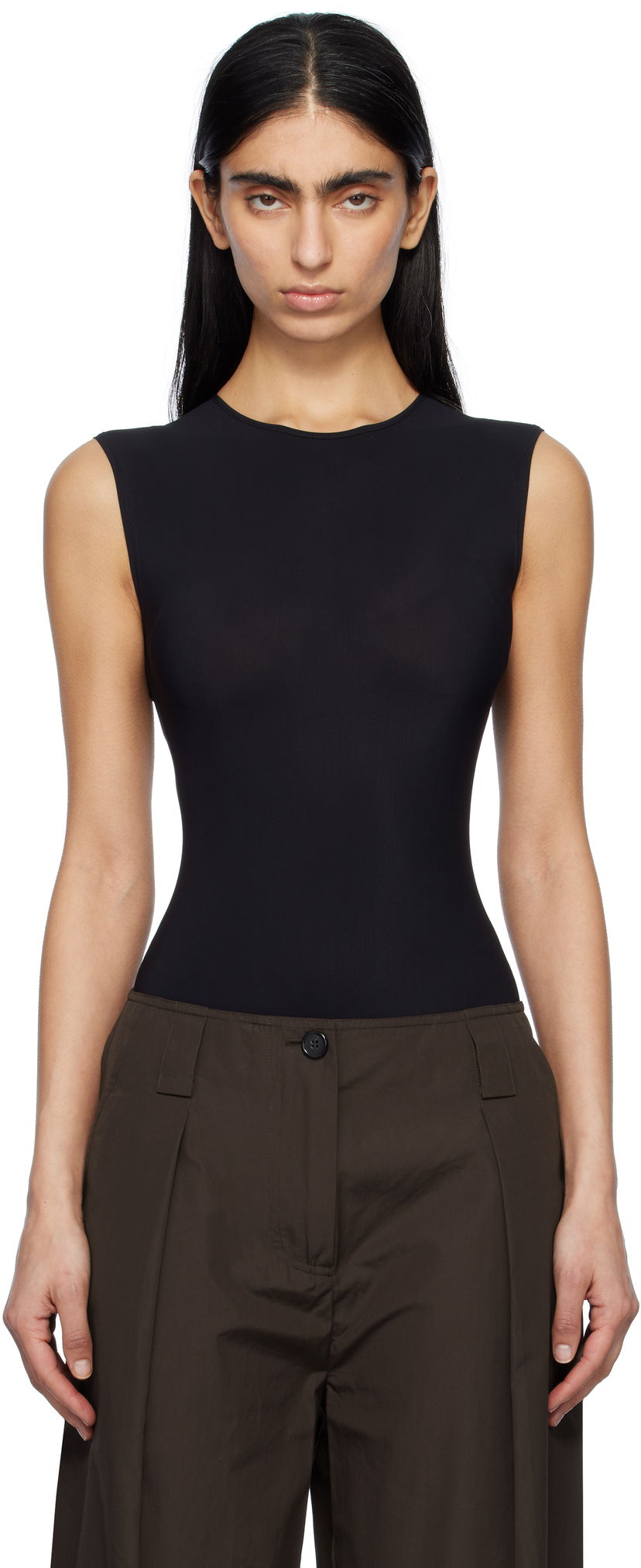 Body AGOLDE AGOLDE Aura Bodysuit Musta | A7295-1145