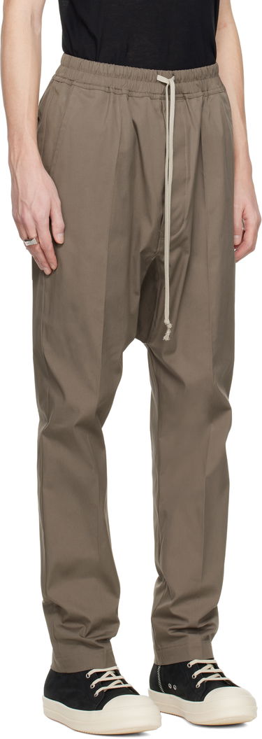 Housut Rick Owens Rick Owens Hollywood Heavy Drawstring Trousers Musta | RU01E5380 TE, 4