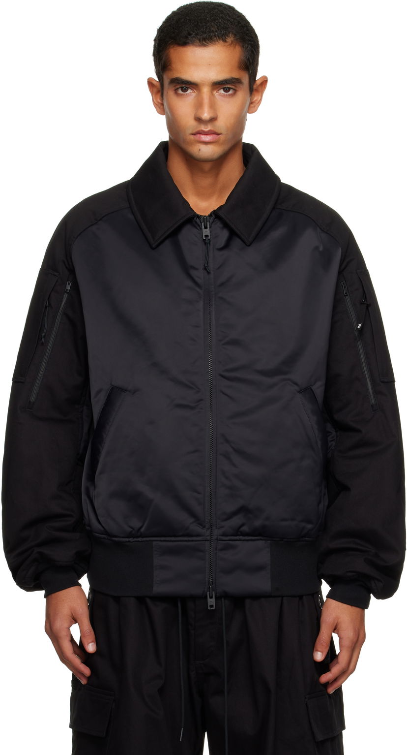 Bomber-takki Y-3 Y-3 UT Twill Bomber Jacket Musta | JY4554