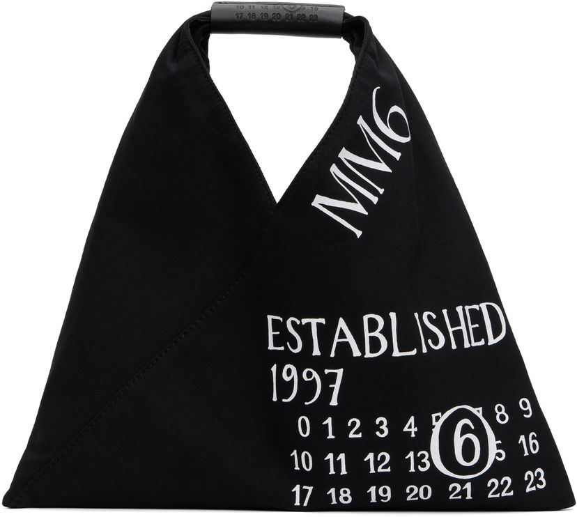 Käsilaukku Maison Margiela Maison Margiela Mini Jersey Tote 'Established Print' Musta | SB6WD0013 P7260