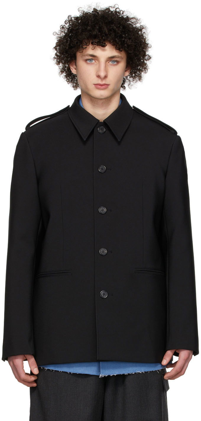Paita We11done We11done Regular Collar Jacket Musta | WD-JK1-22-084-M-BK