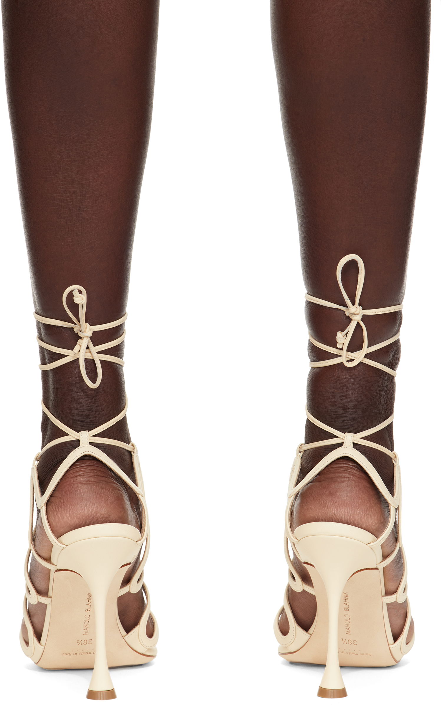 Asusteet Manolo Blahnik Manolo Blahnik Fawda Heeled Sandals Beige | 125-2839, 1