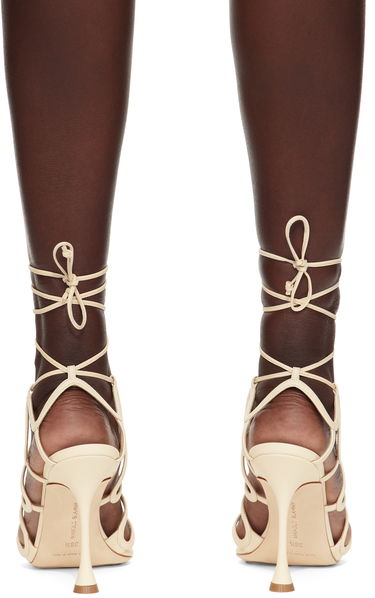 Asusteet Manolo Blahnik Manolo Blahnik Fawda Heeled Sandals Beige | 125-2839, 1