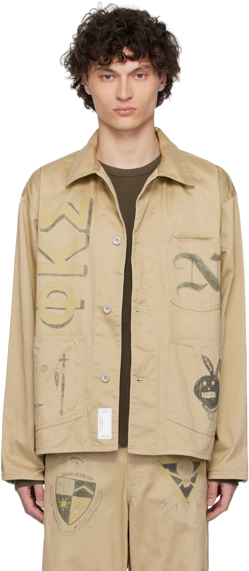 Takki Neighborhood Neighborhood Memorial Coverall Jacket Beige | 251AQNH-JKM01