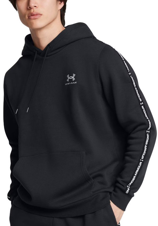 Huppari Under Armour UA Icon Fleece HD Taping Hoodie Musta | 1389356-001