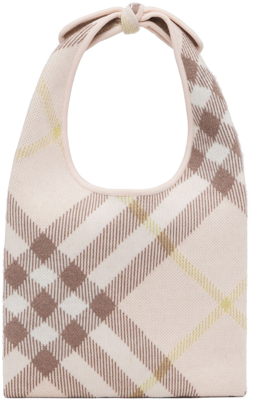 Kangaskassi Burberry Burberry Check Tie Tote Bag Vaaleanpunainen | 8112008