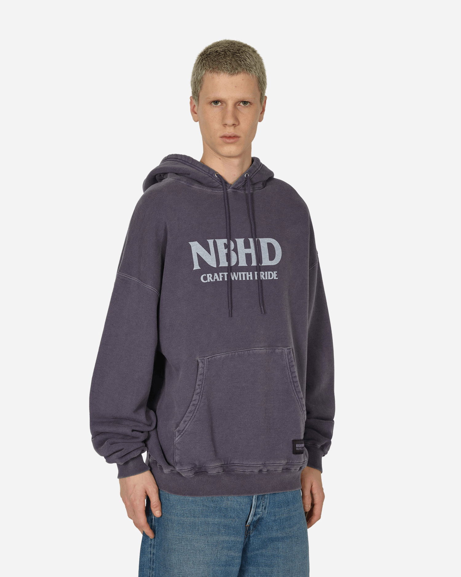 Huppari Neighborhood Pigment Dyed Hoodie Violetti | 232FPNH-CSM07 PU, 0