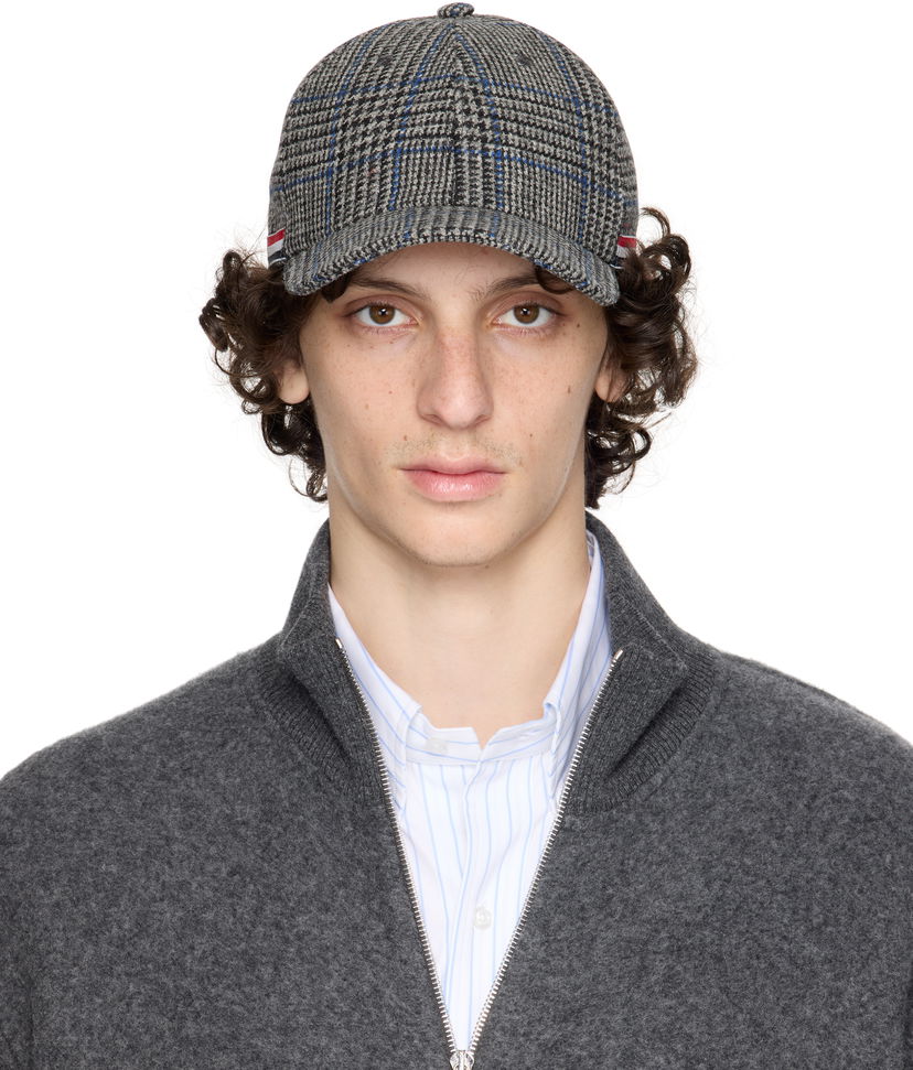 Korkki Thom Browne Thom Browne Prince of Wales Hunting Tweed Baseball Cap Harmaa | MHC328A-F0930