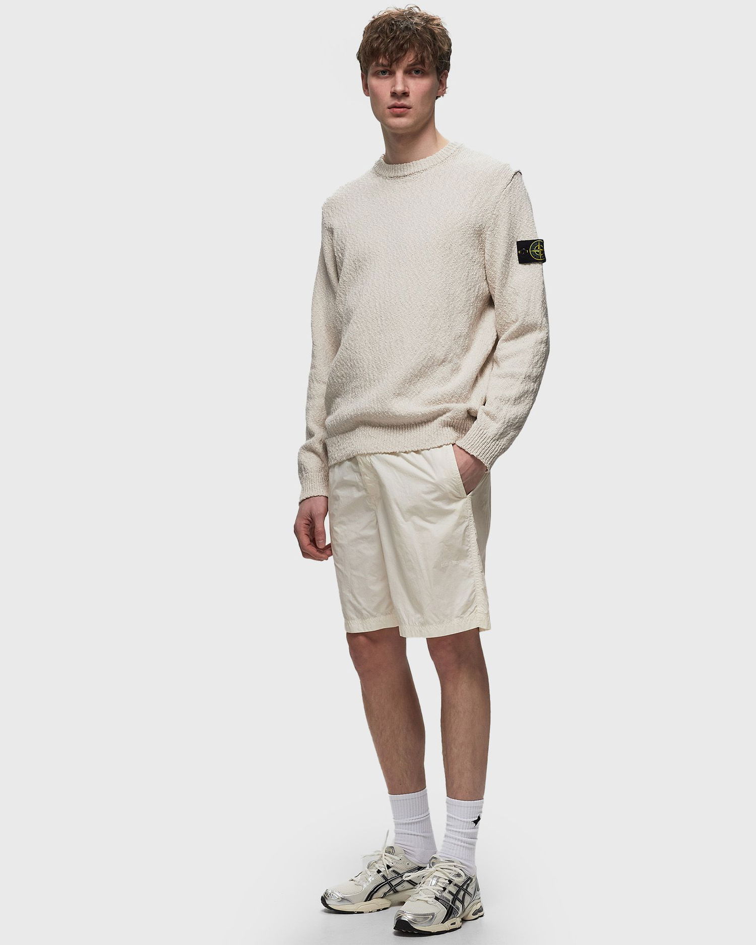 Villapaita Stone Island Patch Crewneck Beige | 8015562B1.V0091, 1