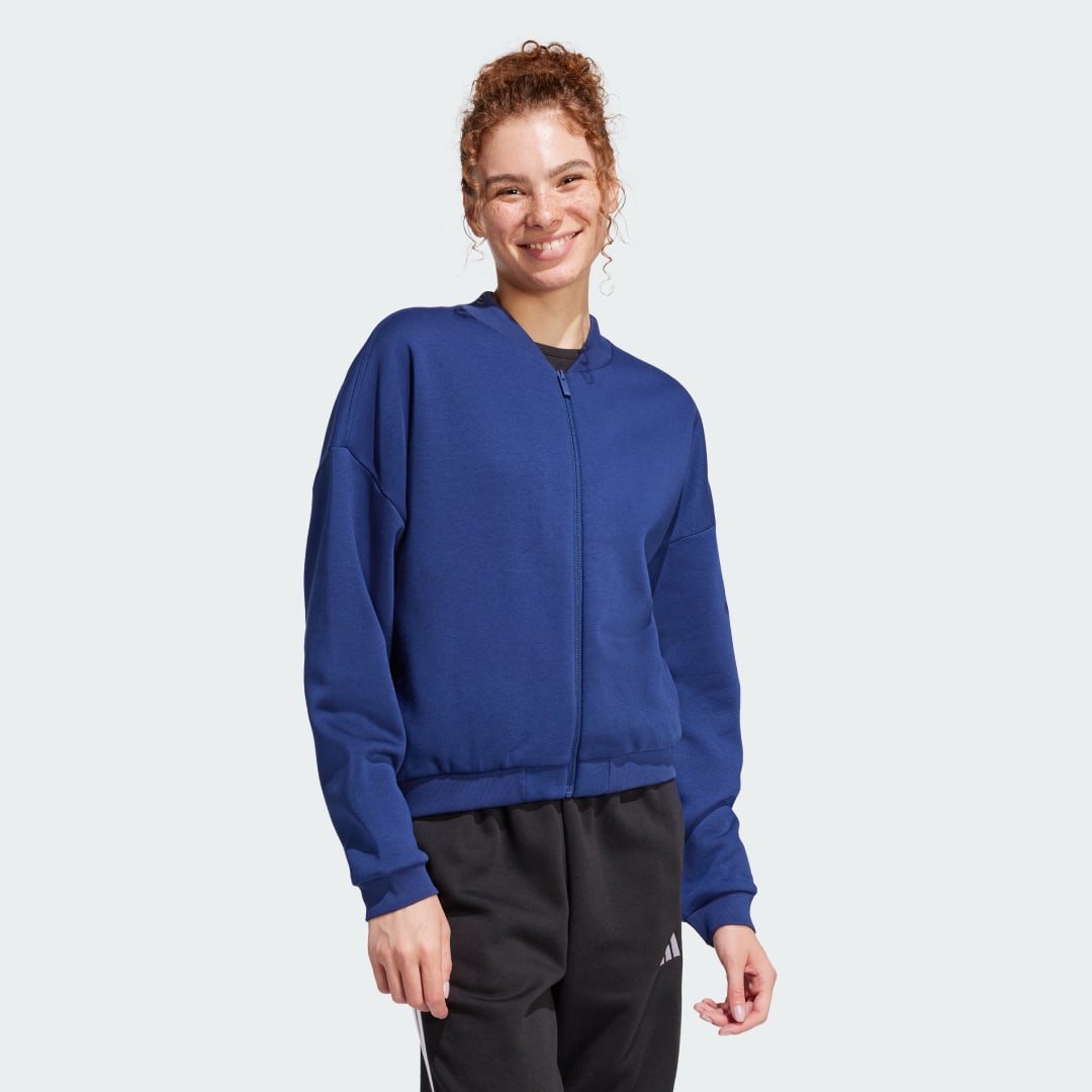 Bomber-takki adidas Performance Essentials Logo Bomber Jacket Sininen | JD9968, 0