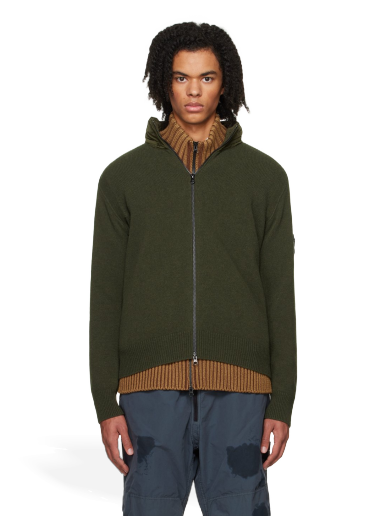 Villapaita Stone Island Two-Way Zip Sweater Vihreä | 7915504A3