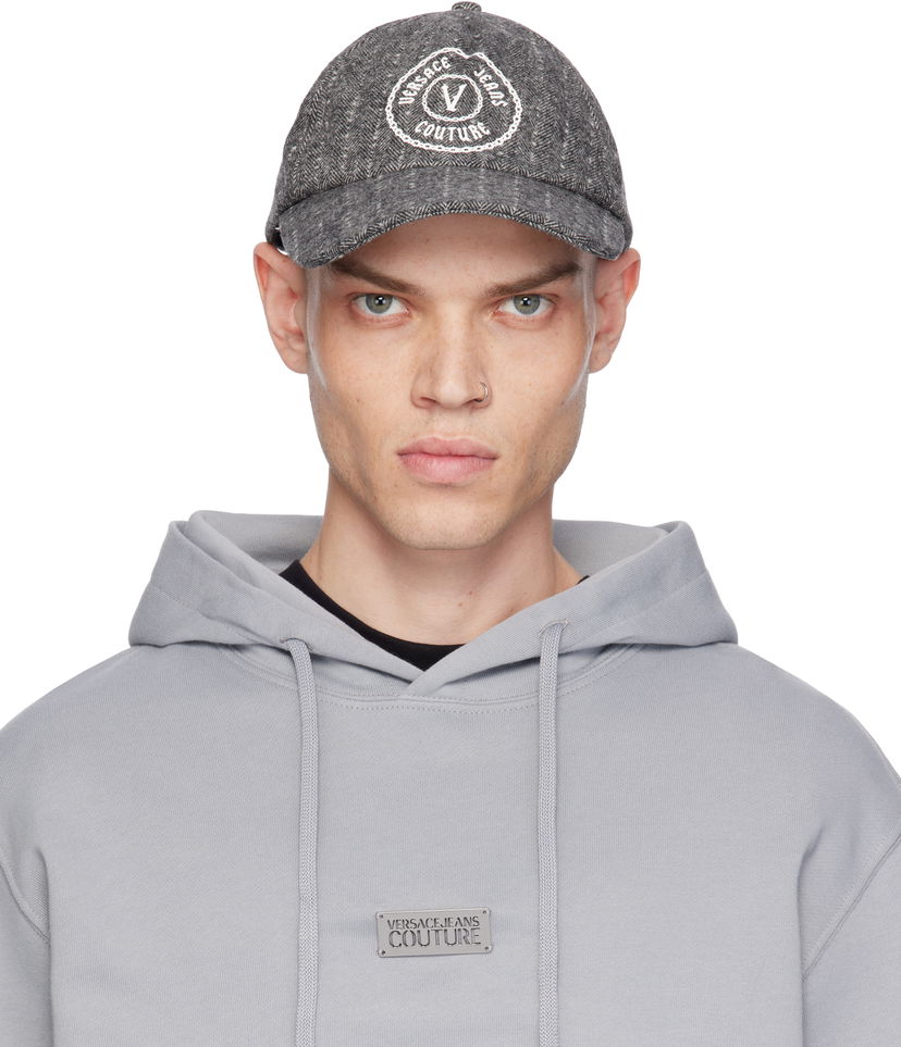 Korkki Versace Pinstripe Baseball Cap Harmaa | E77GAZK48_EZG297