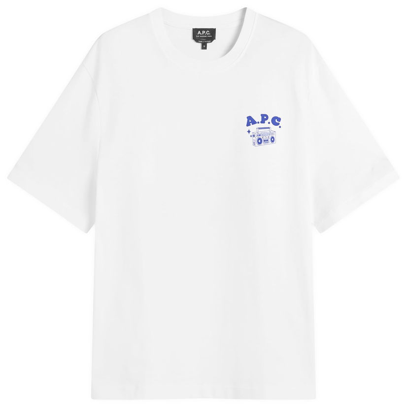 T-paita A.P.C. Men's Disco Print T-Shirt, Size Small Valkoinen | COHGS-M26530-AAB