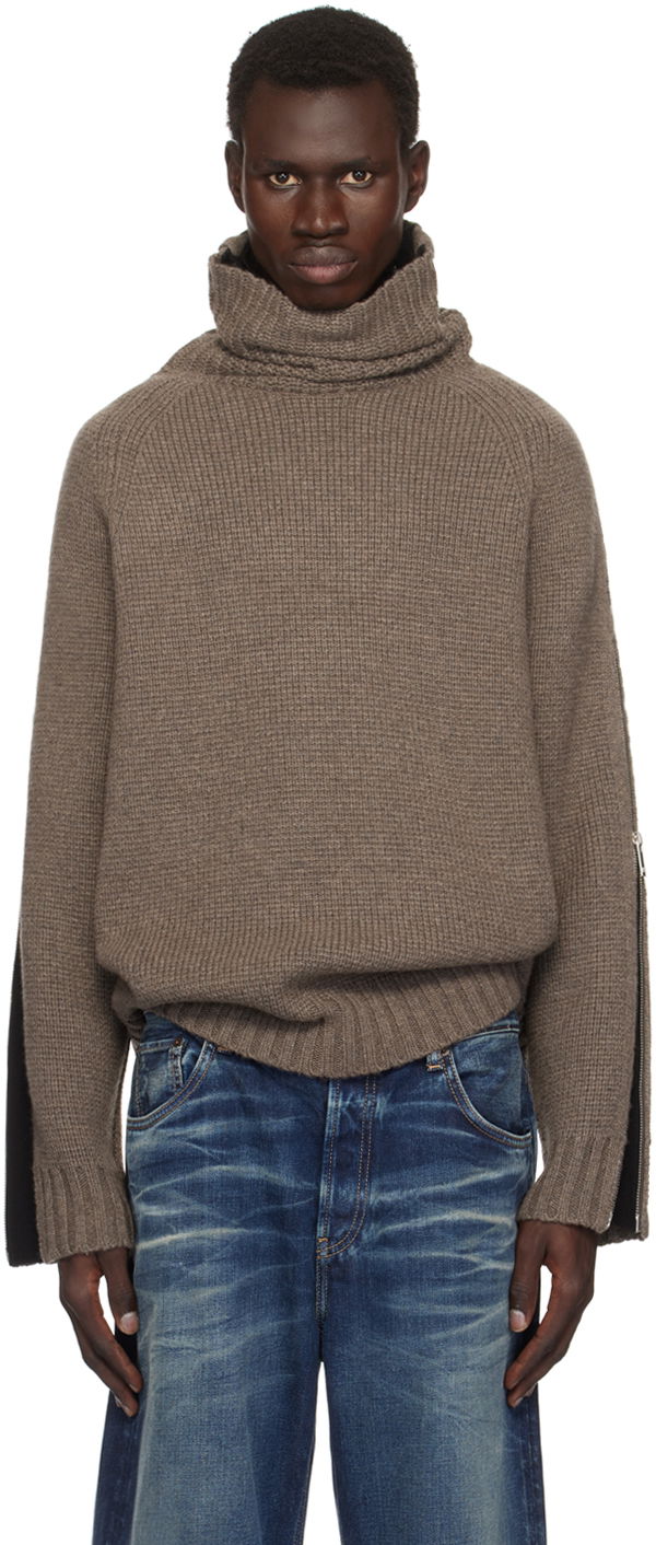 Villapaita Helmut Lang Suitcase Turtleneck Sweater Ruskea | O06HM797