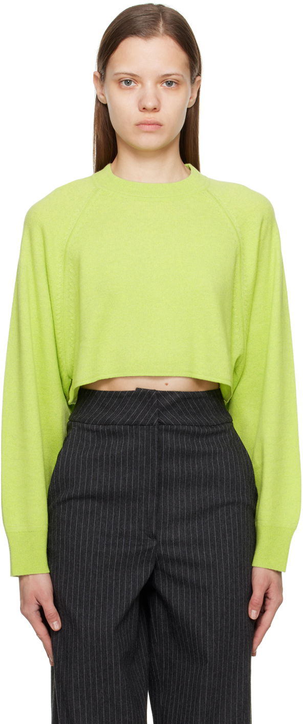 Villapaita Loulou de Saison Loulou de Saison Bocas Cropped Sweater Vihreä | BOCAS
