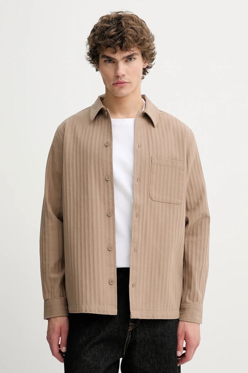 Paita Samsoe Samsoe Samsoe Samsoe SADAMON Regular Fit Collared Shirt Beige | M25200057