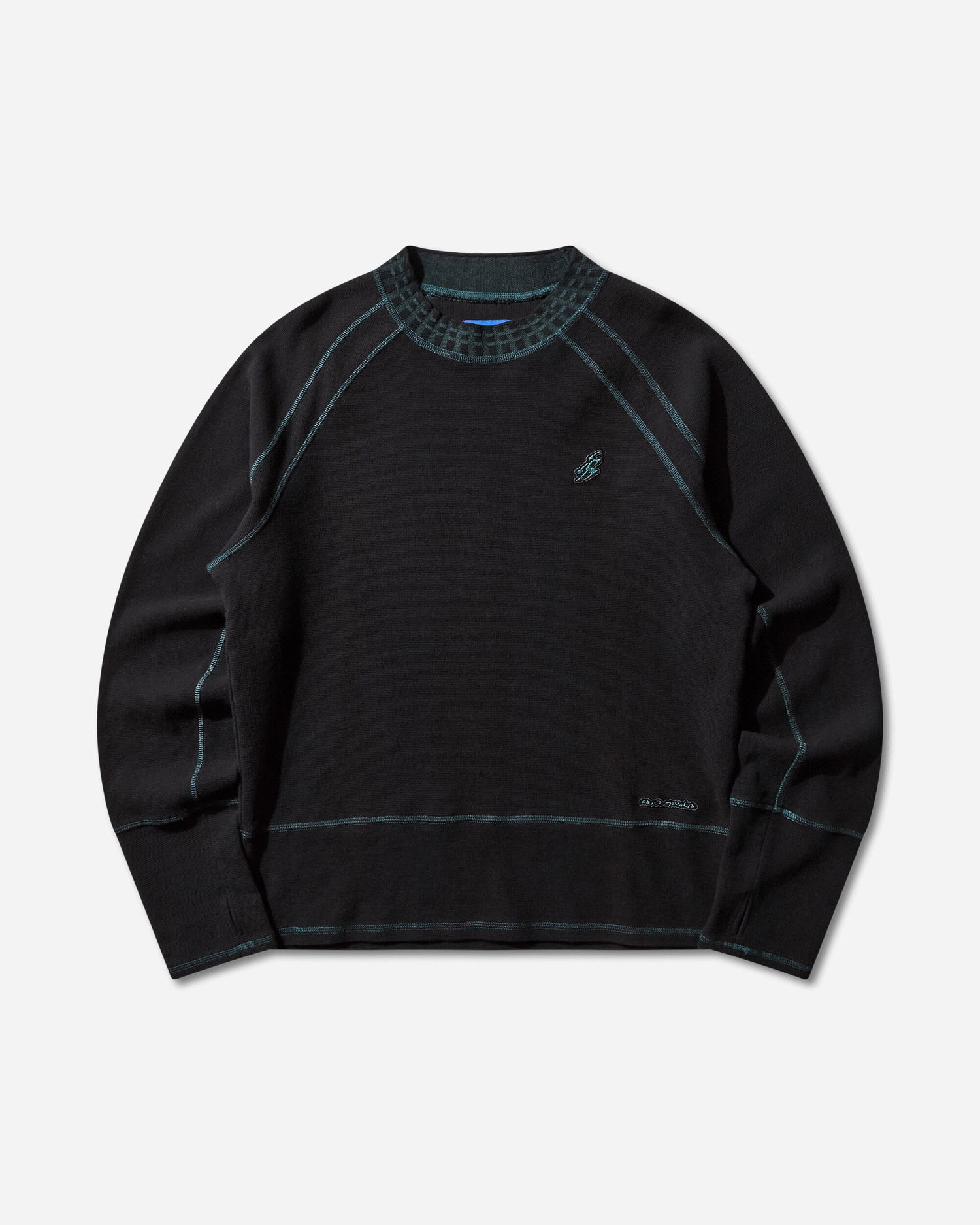 T-paita Asics Novalis Tamarica Raglan Longsleeve with Patterned Crewneck and Contrast Stitching Musta | 2203A328-001, 1