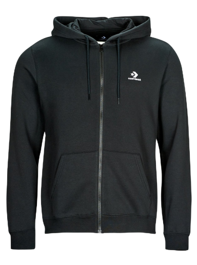 Huppari Converse GO-TO EMBROIDERED STAR CHEVRON FULL-ZIP HOODIE Musta | 10024511-A01