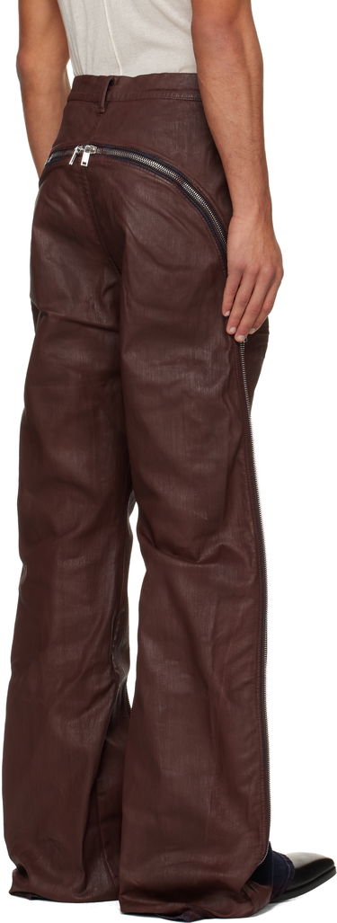 Jeans Rick Owens Concordians Bolan Banana Coated Wide-Leg Side-Zip Jeans Ruskea | DU02E7363 SDSW, 2
