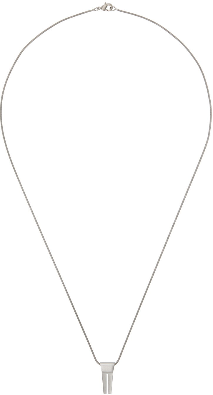 Kaulakoru Rick Owens Silver Porterville Mini Open Trunk Charm Necklace Metallinen | RJ0000100 MMT