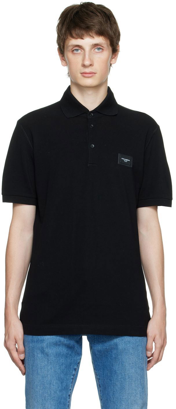 Poolopaita Dolce & Gabbana Black Cotton Polo Musta | G8KK1TFU7EN, 0