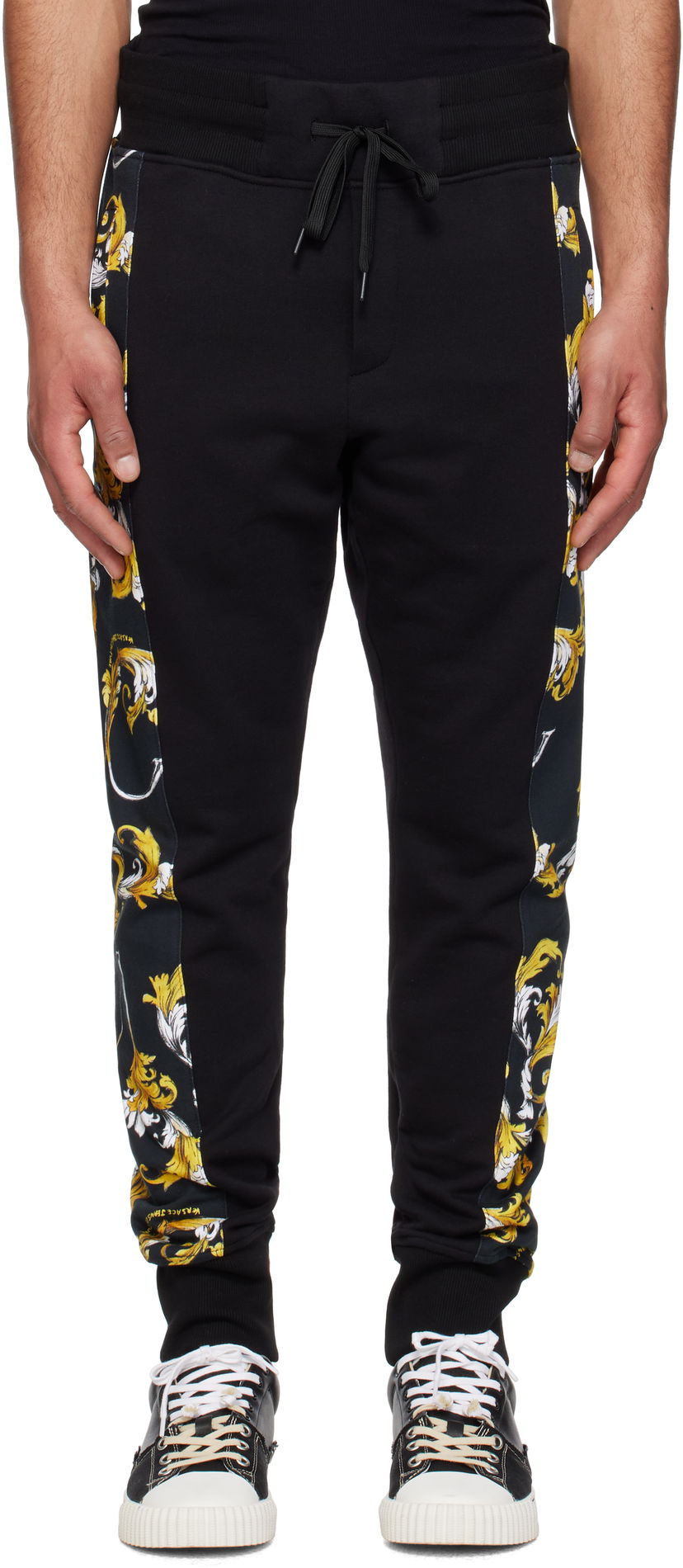 Verryttelyhousut Versace Versace Jeans Couture Graphic Trim Sweatpants Musta | E78GAA3C0_EFS189
