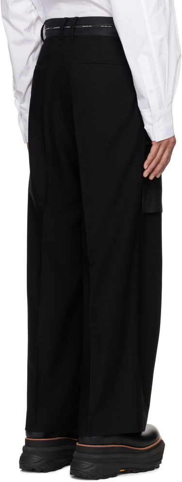 Housut Feng Chen Wang Feng Chen Wang Deconstructed Patchwork Trousers Musta | FUS19TR05, 2