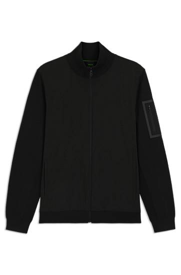 Takki BOSS Thermoregulating Hybrid Jacket with Zipped Sleeve Pocket Musta | 50541951