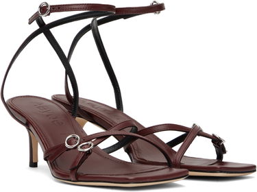Kengänhoito Aeyde Aeyde Libby Leather Kitten Heel Sandals Burgundia | A11-HS-GAIS55TB172-SS25-955-007, 3