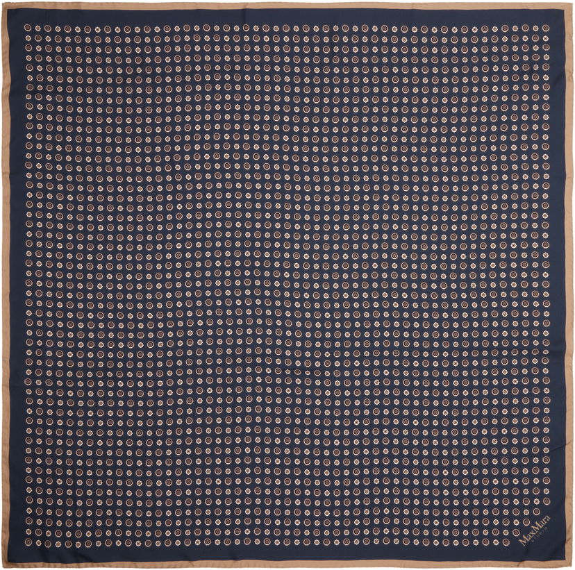 Huivi Max Mara Max Mara Studio Lontra Silk Scarf Tummansininen | 2526546011600