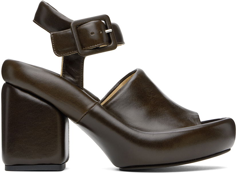 Vaatteet LEMAIRE LEMAIRE Padded Wedge Heeled Sandals Ruskea | FO0095 LL0078