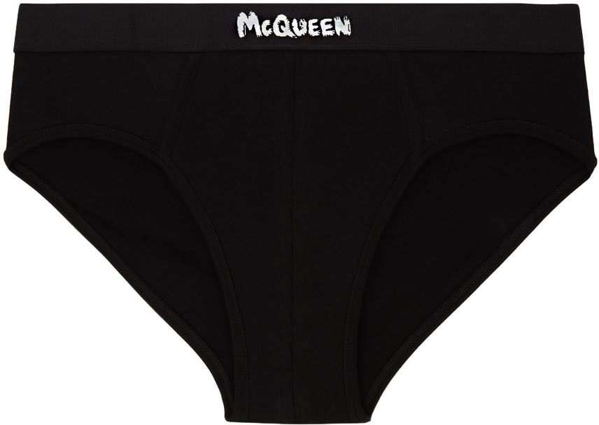 Alusvaatteet ja sukat Alexander McQueen Alexander McQueen Graffiti Briefs Musta | 7107514112Q, 0