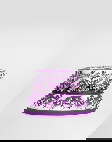 Hattu Dolce & Gabbana Dolce & Gabbana Majolica-Print Bucket Hat with Jewels Violetti | FH671ZFPFSUIP3TN, 3