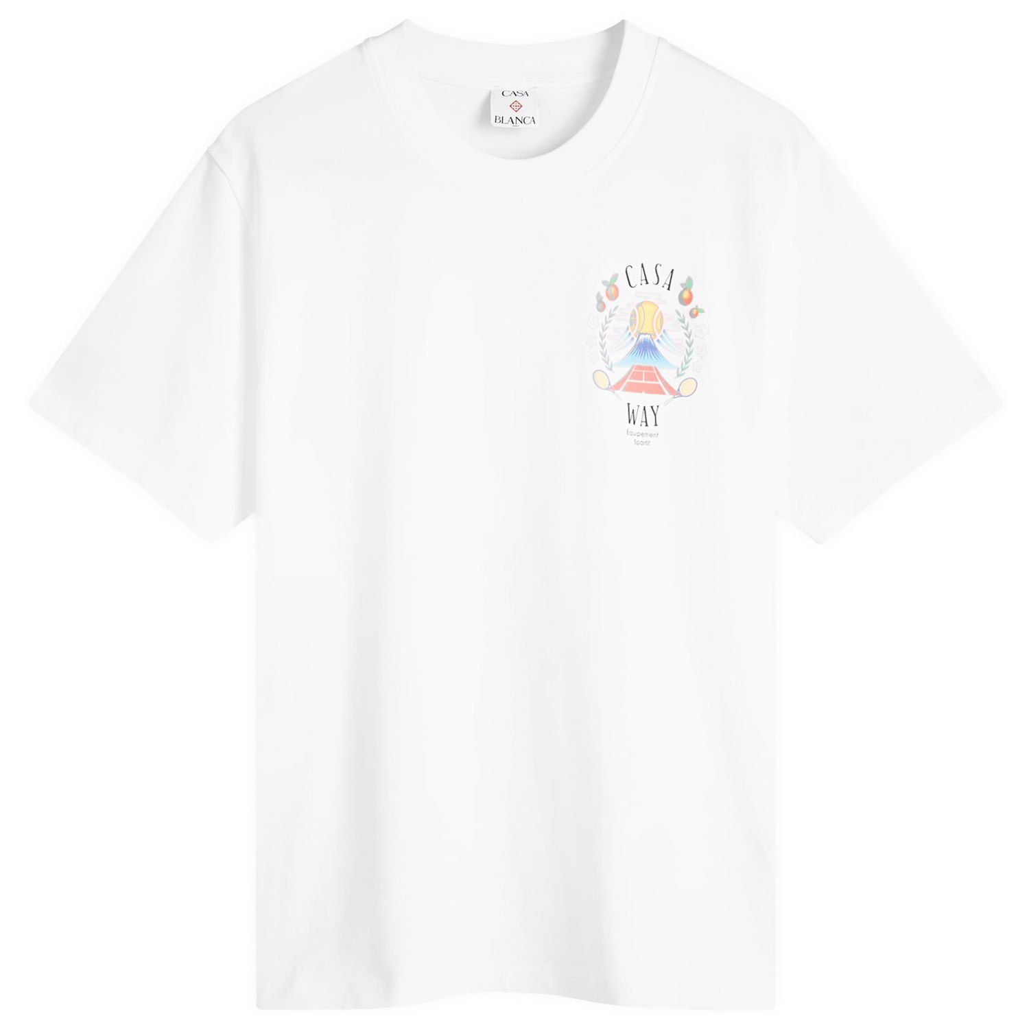 T-paita Casablanca Casa Way Mountain Printed T-Shirt, Size Large Valkoinen | WPF25-JTS-046-03, 1