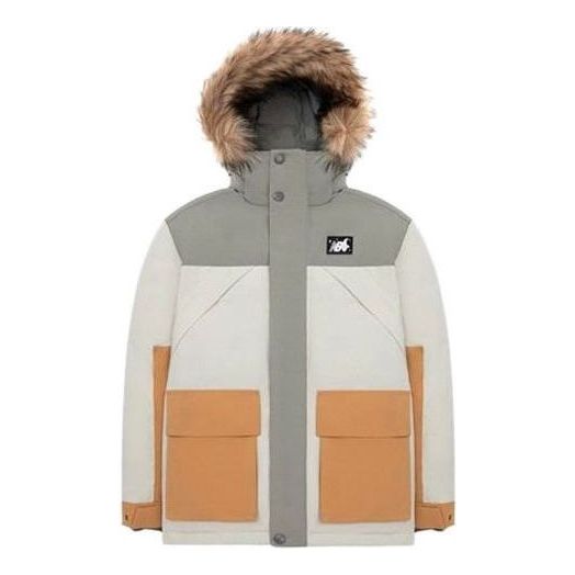 Parka New Balance Color Block  Jacket Beige | NPA4N413-BEI