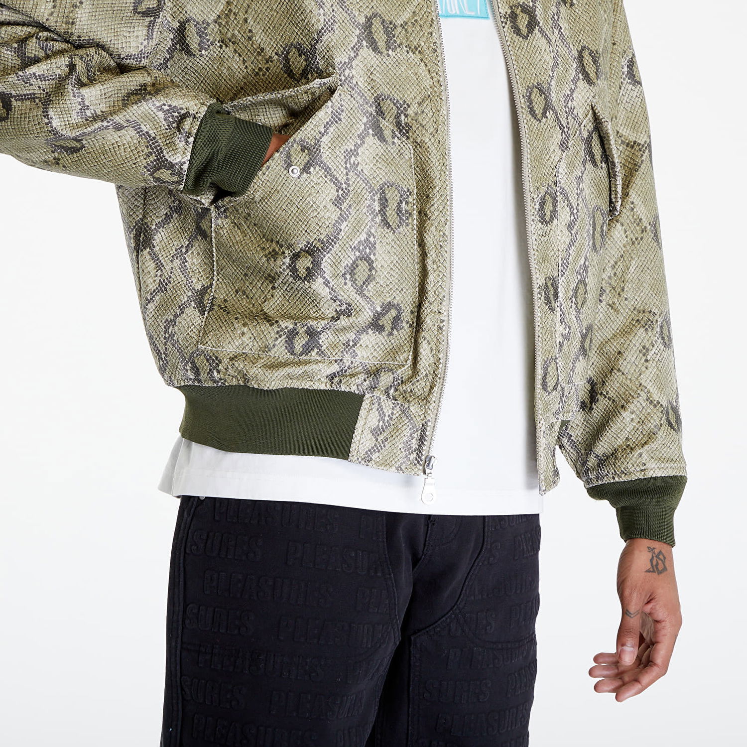 Takki Pleasures Rattle Flight Jacket Vihreä | P24SP013 GREEN, 1