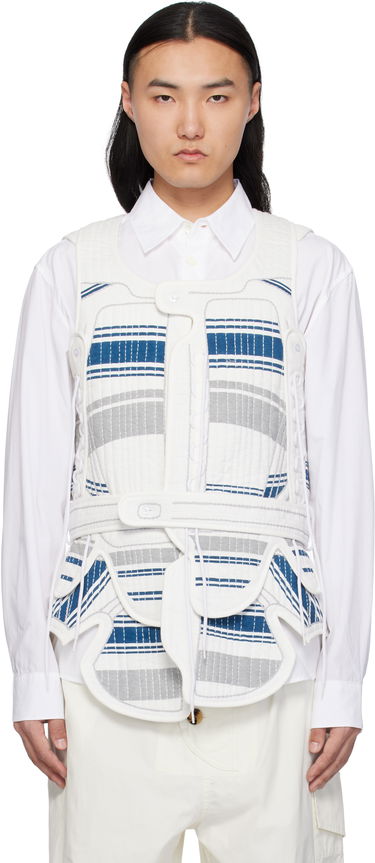 Liivi Craig Green Craig Green Hand-Embroidered Harness Vest Valkoinen | CGSS25CWOJKT85, 0