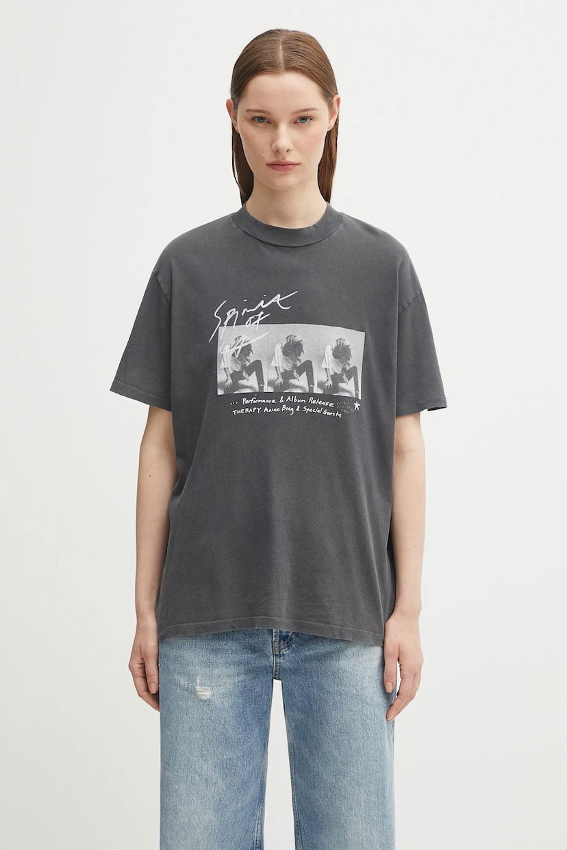 T-paita Anine Bing Anine Bing Ashton Graphic T-Shirt Harmaa | A.08.11304