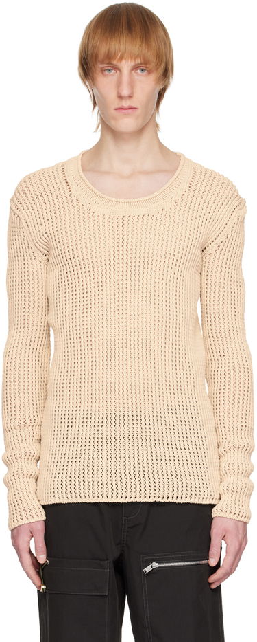 Villapaita Dion Lee Grid Knitted Sweater Beige | C7163R23, 0