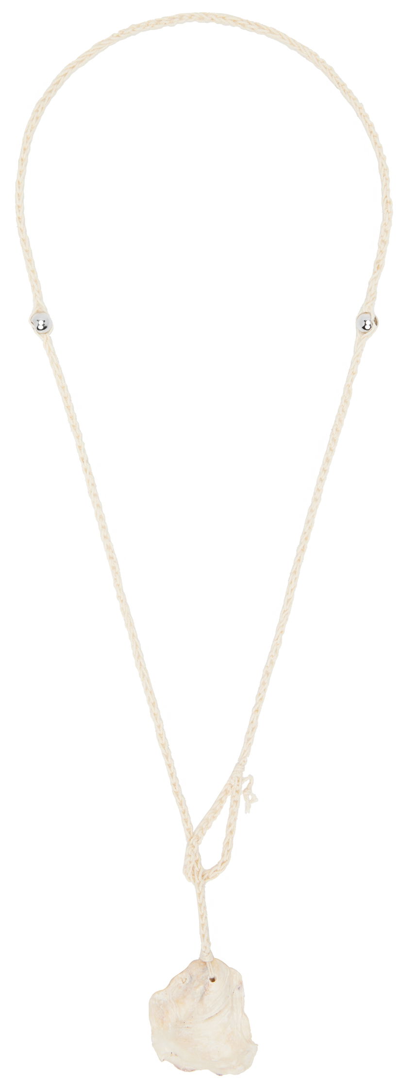Kaulakoru OUR LEGACY Our Legacy Crochet Shell Pendant Necklace Valkoinen | A2258CCN