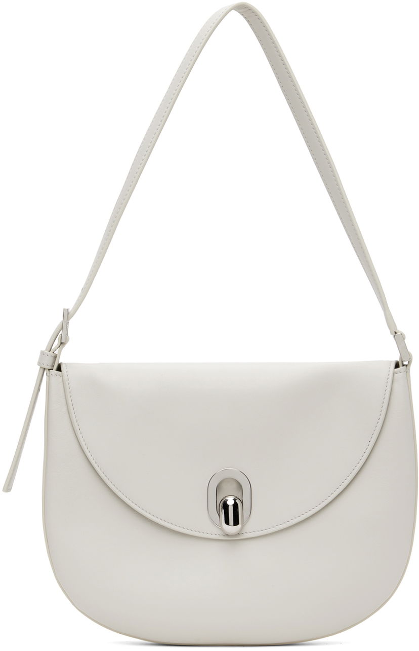 Käsilaukku Savette Off-White Small Tondo Bag Valkoinen | H-008-01-01