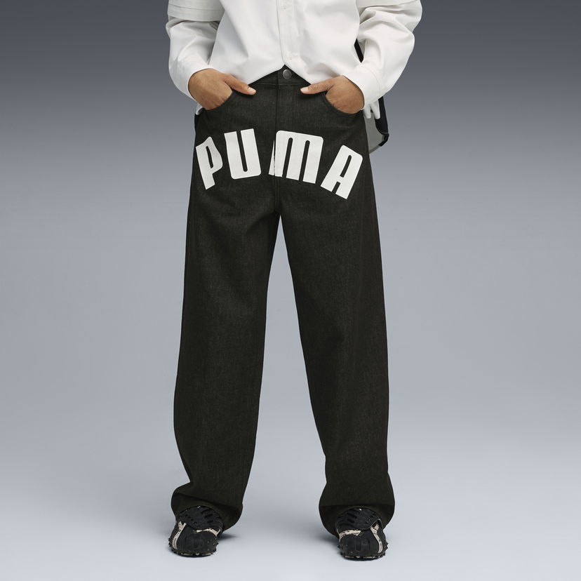 Jeans Puma A$AP ROCKY Wide Leg Printed Denim Pants Musta | 633396_01