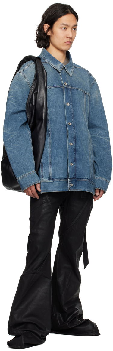 Takki Rick Owens Rick Owens DRKSHDW Hollywood Jumbo Worker Denim Jacket Sininen | DU01E3761 DWB, 3