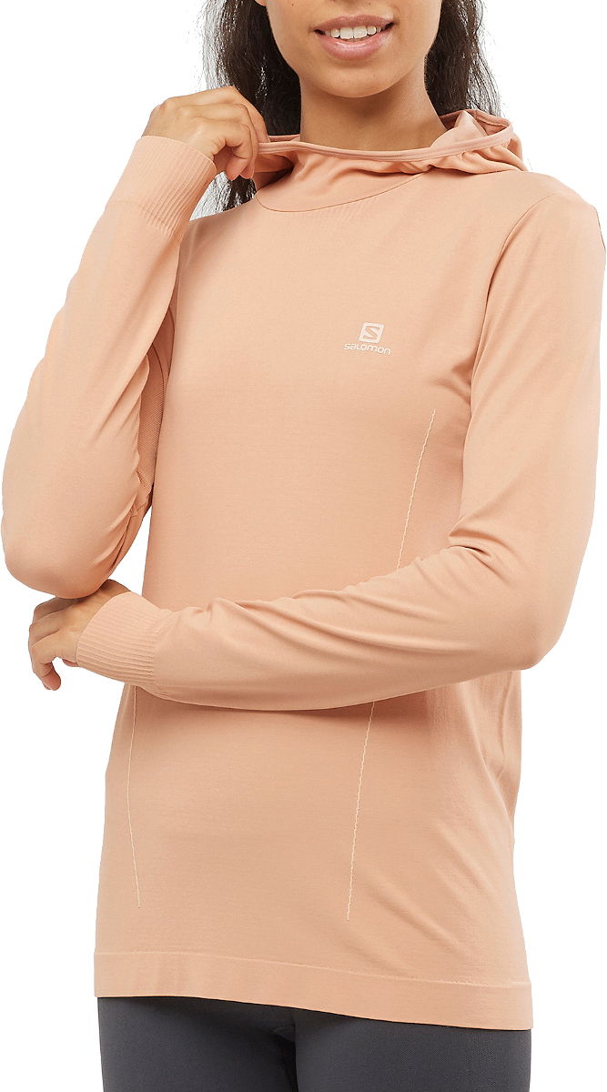 Huppari Salomon COMET SEAMLESS HOODY W Oranssi | lc1498700